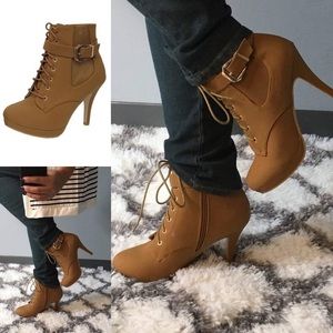 Ankle High Heel Boots- FEW LEFT